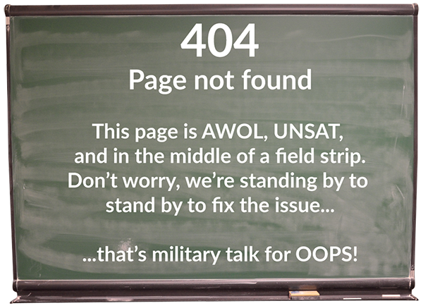 Blue Star Families 404 graphic warning