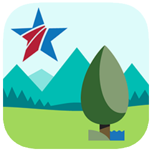 ParkPassport icon representing a partnership between Blue Star Families and the National Park Service
