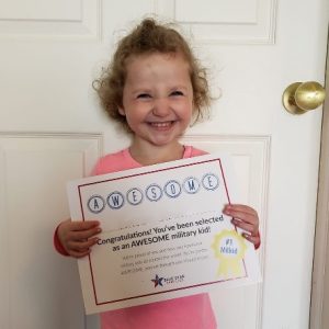 milkid certificate: month of the military child