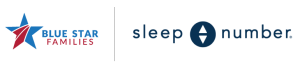 Blue Star Families logo combined with Sleep Number's logo