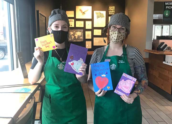 Happy Valentines cards Starbucks