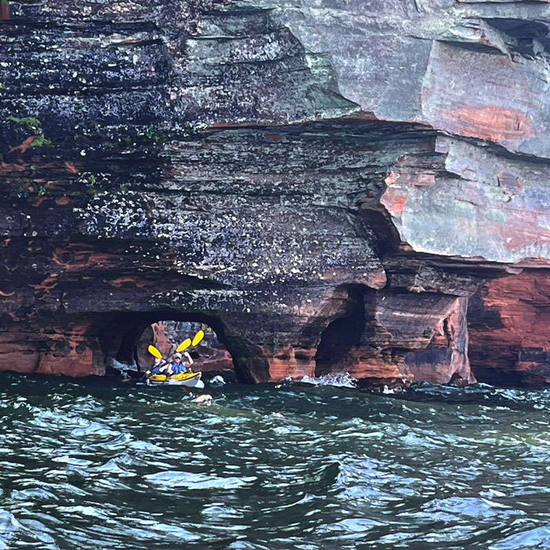 families kayaking at Apostle Islands National Lakeshore