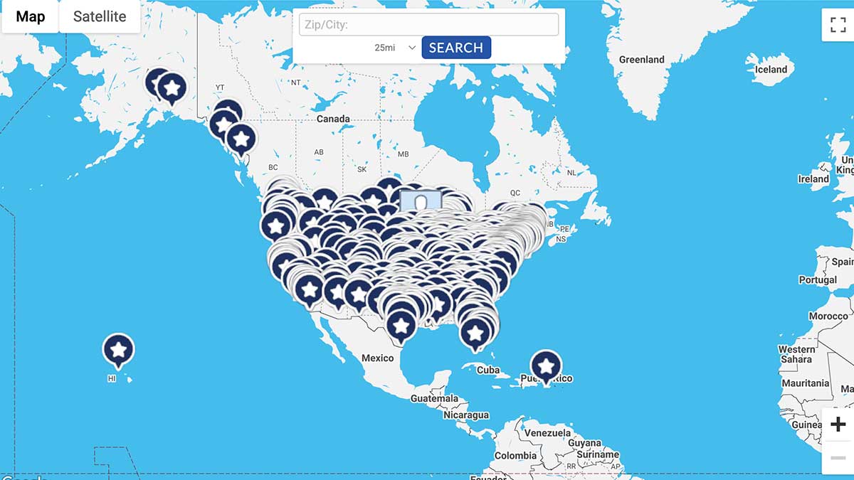 Blue Star Families Museum Map