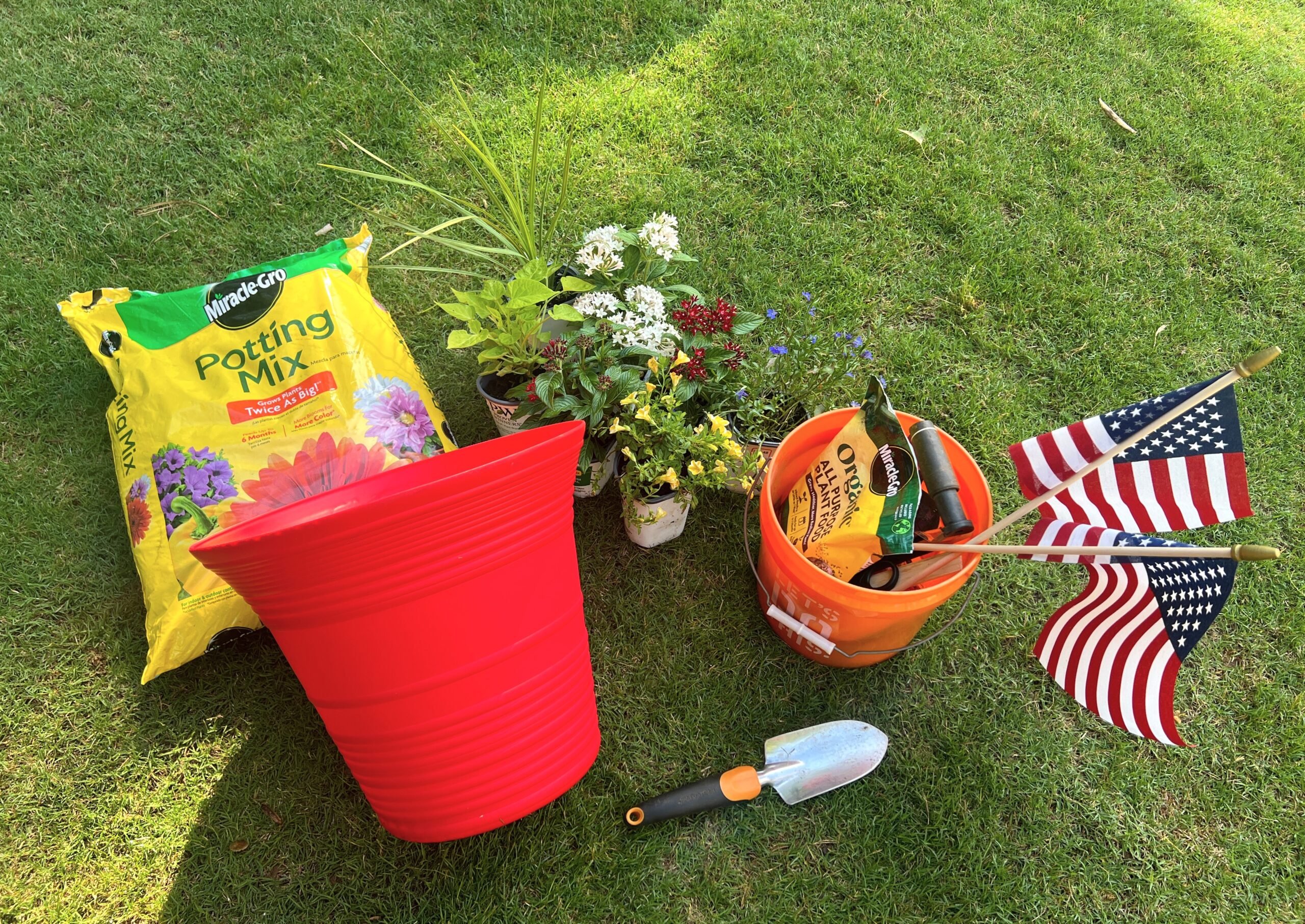 Supplies Needed - Designing a Military Appreciation Planter with The Home Depot