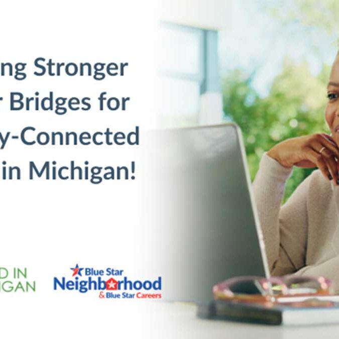 Woman-working-at-computer-careers-with-Blue-Star-Families-and-Hired-Michigan